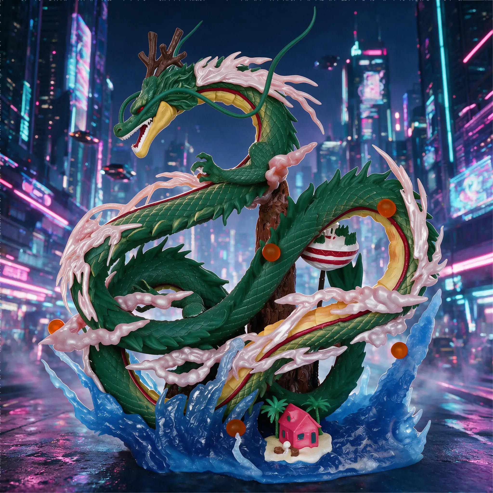 DBZ Shenron Collectible Figurine Anime Dragon Statue Display Ornament, Premium Anime Figure Gift for Men Boyfriends Fans Kids Christmas Halloween Birthday Present With Gift Box