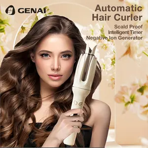 GENAI Automatic Hair Curler with 28mm Barrel, 4 Adjustable Temperatures, Ceramic Technology, Anti-Knot & Anti-Scald Design, Fast Heating, Styling in 40 Seconds Soft Curl Iron for Hair
