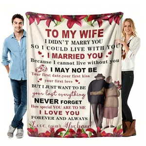 Gifts for Wife from Husband to My Wife Blanket Christmas Gifts for Wife Wedding Anniversary Valentines  Gifts Romantic Gifts Wife Gifts for Birthday Gift Mother's  dark throw Cute Cartoon Highland Cow 6 day star Comfortable girlfriend worm