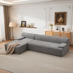 Garvee Upgraded 108" Modular L-Shaped Sectional Sofa with Left Chaise – Ultra Soft Corduroy Cloud Couch – Boneless Comfy, Space-Saving Modern Living Room Sofa Set – High Resilience Foam – No Assembly