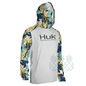 Outdoor fishing apparel, summer long-sleeved sun-protective T-shirt, breathable and non-clingy, with mesh fabric design on both sides. hoodie pro