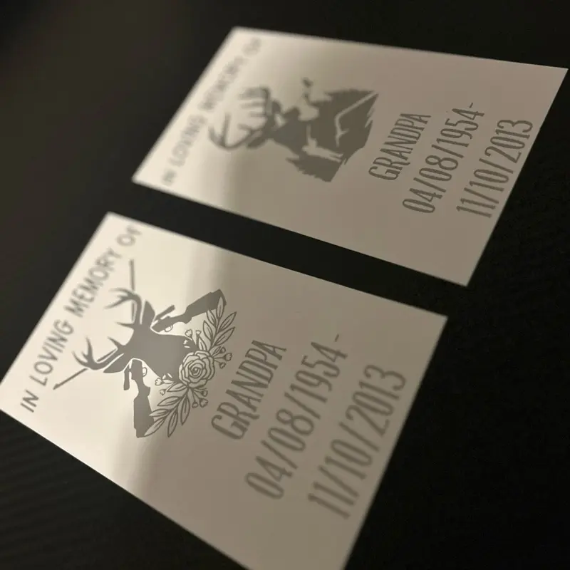 In Loving Memory of Buck Design Car Decal with Personalized Dates for Grandpa 04/08/1954-11/10/2013
