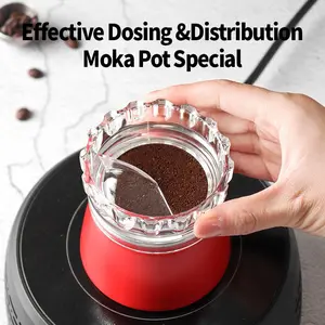OANKR Moka Pot Dosing Funnel, Stovetop Espresso Coffee Maker Distribution Tool, Italian Coffee Maker Dosing Ring For 3-6 Cups, Coffee Making, Coffee Grounds