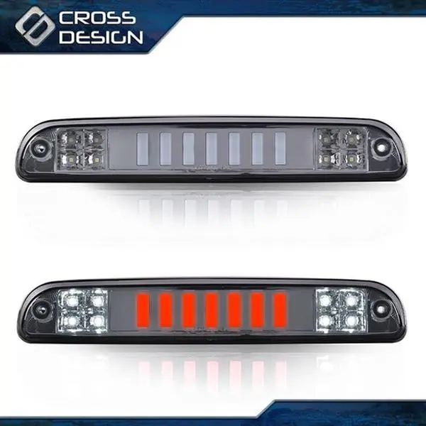 CROSSDESIGN LED 3rd Brake Rear Taillight Lamp - Low Power Car Lighting, Semi Truck Accessories for 99-16 F250/F550 Super Duty, 93-11 Ford Ranger