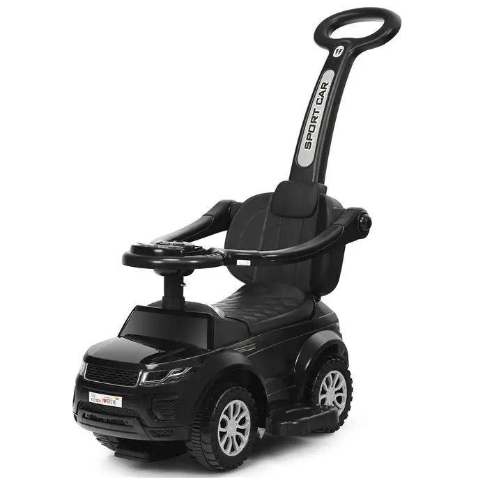 3 IN 1 Black- Stroller Sliding Walking Car 