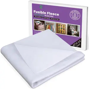 Fusible Fleece Interfacing, 40" x 1 Yards Medium-Light Weight -Sided Loft Iron  Fusible Fleece White for Sewing, Quilting, Crafting and  Decor