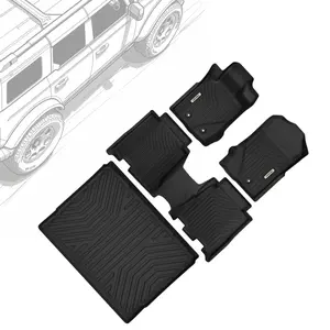 OEDRO Floor Mats Set for 2021-2025 Ford Bronco, Custom Fit All Weather Front & Rear Row Trunk Liners Car Floor Mats Set (Only fits 4-Door Models)