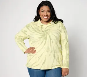 QVC LOGO Life by Lori Goldstein Women's French Terry Tie-Dye T-Shirt