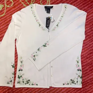 Stunning Hand Beaded Cardigan from Items by Michelle Nicole in Size X-Large NWT