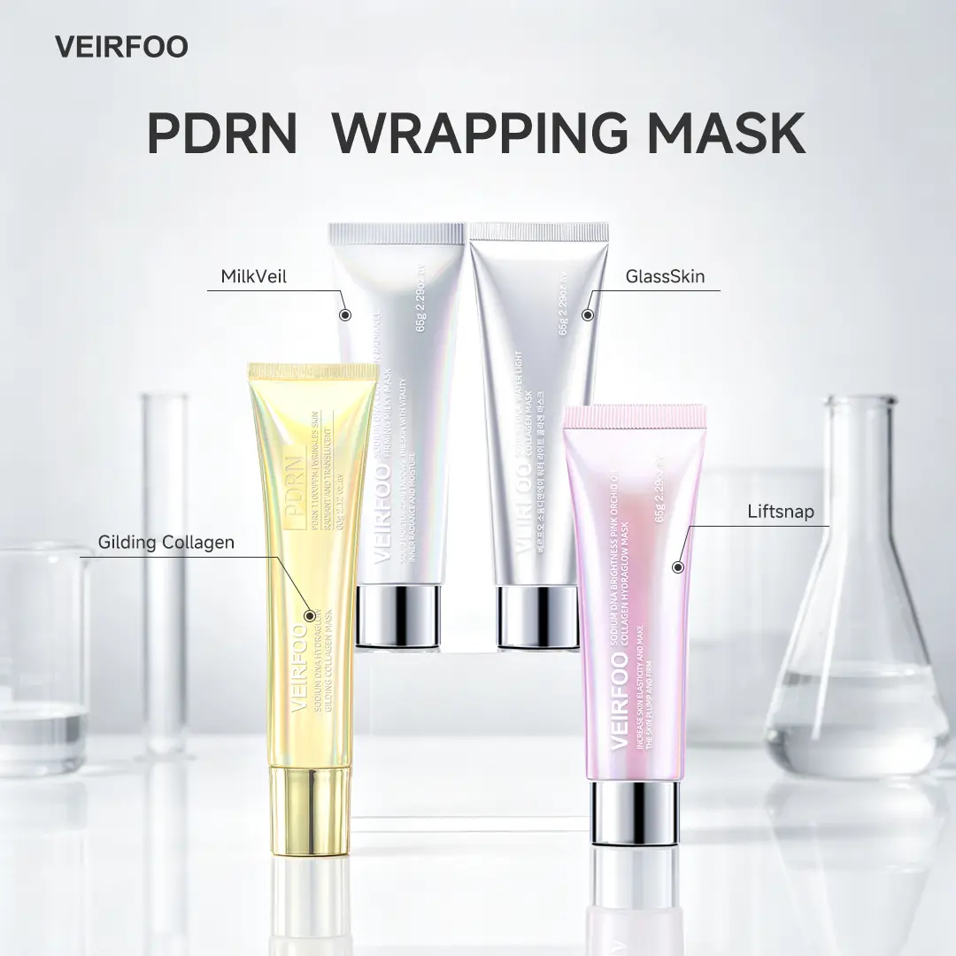 Korean Brand VEIRFOO 4-Style Sodium DNA Water Light Collagen Mask - Skin Tightening and Sculpting Product for Fine Lines & Sagging Skin - Korean Glass Skin