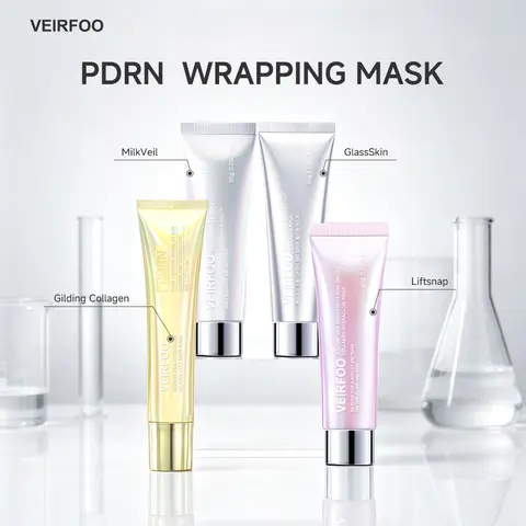 Korean Brand VEIRFOO 4-Style Sodium DNA Water Light Collagen Mask - Skin Tightening and Sculpting Product for Fine Lines & Sagging Skin - Korean Glass Skin
