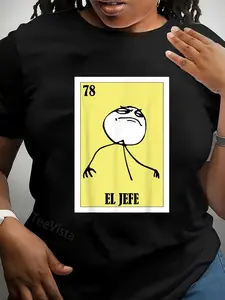 100% Cotton Funny Mexican Meme Design - El Jefe T-Shirt