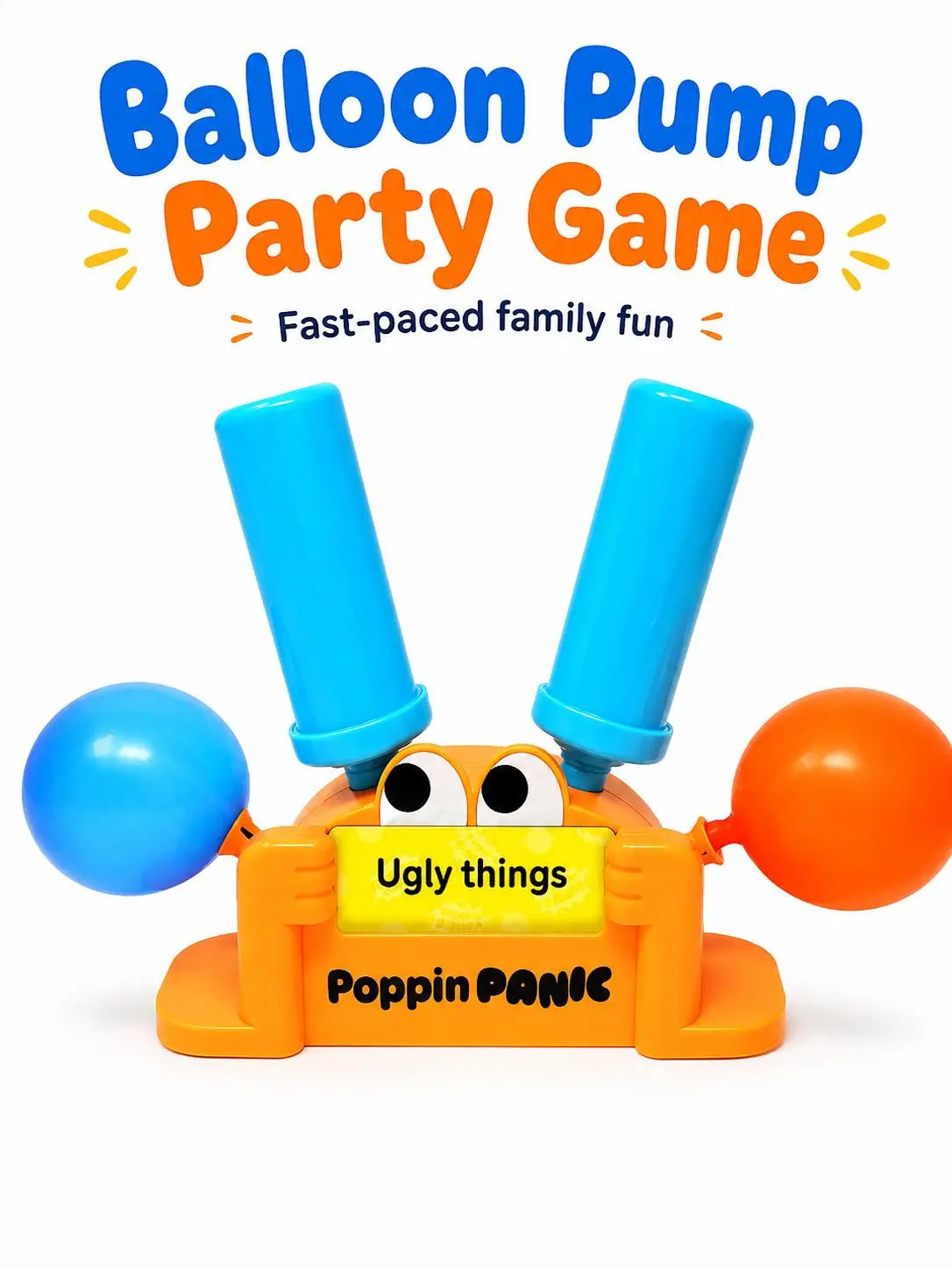 Balloon Pop Party Game, Fast Thinking Hand Pump Challenge for Family Game Night and Group Fun
