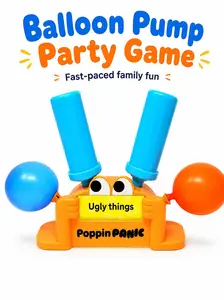 Balloon Pop Party Game, Fast Thinking Hand Pump Challenge for Family Game Night and Group Fun