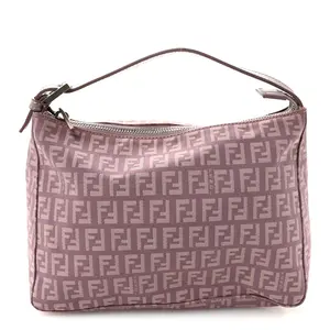 Pre-owned FENDI Canvas Travel Bags Zucchino Mini Pochette Lilla