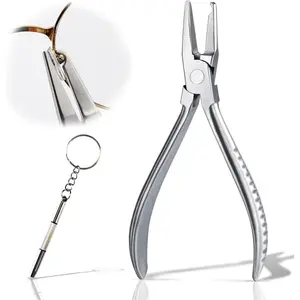 Eyeglasses Frame Pliers, Optical Adjusting Glasses Repair Kit With 3 In 1  and Nose Pad Plier