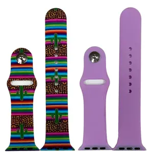 Olivia Pratt 2 Pack Silicone Watch Band - Stripped and Solid Color