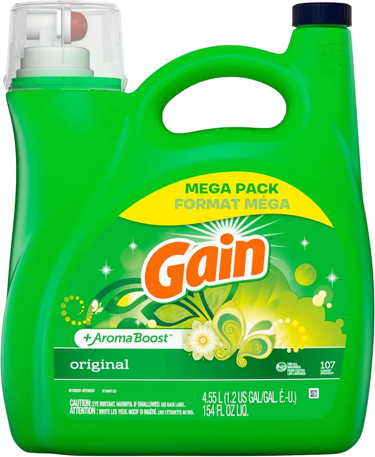 107 Loads Liquid Laundry Detergent Original Scent 154 oz  HE Compatible