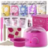 Complete Waxing Kit, Us Plug, 23-Piece Set, Professional Wax Heater, Includes 5 Packs of Wax Beads, Silicone Applicator, Body Care for Hair Removal and Smooth Skin