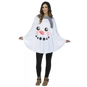 Snowman Poncho - Frosty - Christmas - Winter - Costume - Adult