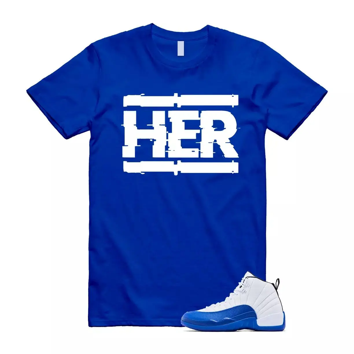12 Blueberry Game Royal Blue White Black T Shirt Match HER