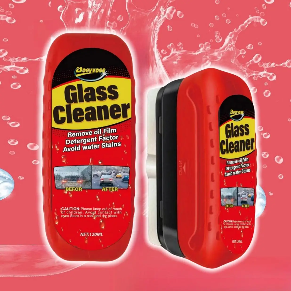 Doeyvose Car Glass Oil Film Cleaning Brush, Car Windshield Oil Film Remover, Rainy Day Anti-fog Cleaning Glass Brush, Universal Car Cleaning Tool, Car