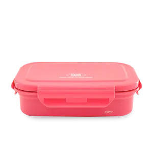 KeeperTen Microwave Safe Stainless Steel Food Storage Container(CORAL, 18.9 oz / 560mL) Leakproof Bento Lunch Box, Dishwasher & Freezer Safe, BPA-Free, Odor Resistant, Reheat or Store Meals On-the-Go