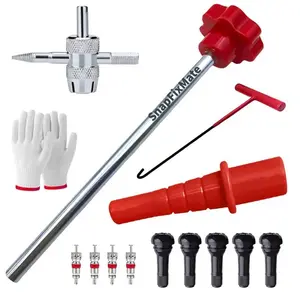 SnapFixMate 14-Piece Set Quick Change Tire Valve Tool Kit,Tire Valve Stem Core Quickly Replacement Tool Kit,Perfect Tool for Replacing Leaky Valves in Cars,ATVs,Trucks,Motorcycles, etc.with 5 TR413 Valve,4-Way Valve Tool,TikTokShopBlackFriday