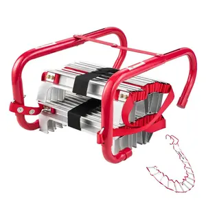 VEVOR Fire Escape Ladder, 5 - 6 Story 50FT Retractable Emergency Fire Ladder, Lightweight Aluminum Alloy Safety Escape Ladders with Sturdy Polyester Strap, Anti - Slip Wide Rungs, 1000LBS Max LoadingVEVOR Super Brand Day