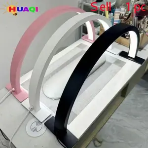 Nail Art Lamp USB Plug-In LED Half-Moon Shaped Nail Light, Led Desk Lamp Perfect for Eyelash Tattoo Crafts Reading Spa Enhances Beauty Experience Table Lamp