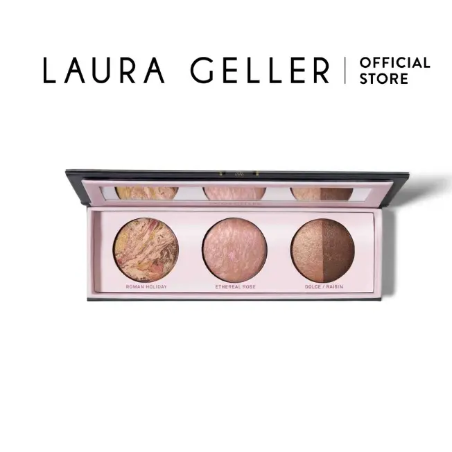 Laura Geller's Greatest Baked Face & Eye Palette New York Minute with Radiant Blush, Sun Kissed Bronzer, & 2-in-1 Eyeshadow for Perfect Makeup Laura Geller's Greatest Baked Face & Eye Palette New York Minute with Radiant Blush, Sun Kissed Bronzer, & 2-in-1 Eyeshadow for Perfect Makeup