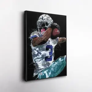 George Pickens Wall Art ? Dallas Cowboys Canvas Print, NFL Football Decor, Framed Poster Gift for Fan Room, Man Cave, or Office ( Unframed - Print Only )