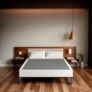 10-Inch Box Spring with Fabric Cover, Sturdy Mattress Foundation with Strong Steel Frame, Easy-Assembly Indoor Furniture Bed Support