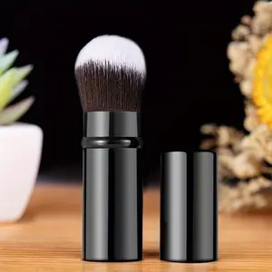 1pc Portable Retractable Loose Powder Brush, Blush Brush, Setting Powder Contour Brush Extensible Makeup Brush Face Blender Brush Professional Mineral Blending Buffing Concealer Brush