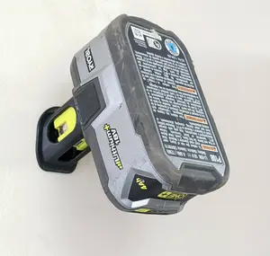 3D printed Ryobi ONE+ Wall Mounted Battery mounts 18v Lithium Tool Holder (WHITE ONLY)