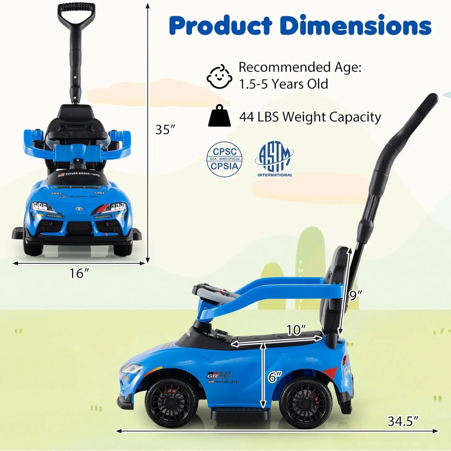 Licensed Toyota 3 IN 1 - Blue