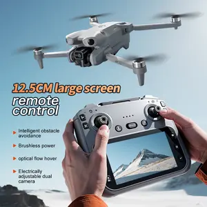 Drone MAX Upgraded Dual-Camera Drone with Obstacle Avoidance, Brushless Motor, Dual Batteries & 5.6" HD Display Remote – Foldable, Night-Flight Ready RC Quadcopter for Adults & Beginners