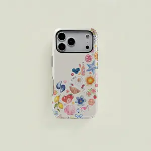 A simple, dual-layer protective case featuring beach fruits and flowers. Durable and sturdy, this 2-in-1 case is compatible with iPhone 17/16/15/14/13/12/11 Pro Max/Plus/Pro and Samsung Galaxy S25/S24/S23 Ultra series. Ideal for couples.