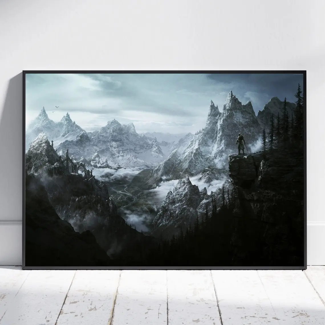 The Elder Scrolls V Skyrim Poster, Dragonborn Wall Art, Fine Art Print, Game Poster Gift, HQ Wall Decor