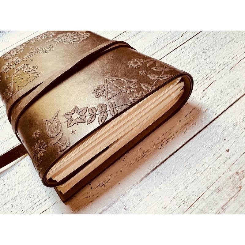 Harry Potter Deathly Hallows Leather Wrap Journal