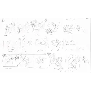 Hercules Walt Disney Production Animation Drawing Used to Make an Episode Wendell Washer A91