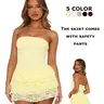 Women's Lace Tube Dress, Feminine Chic Elegant Style Lightweight Strapless Dress for Party Club Dating Wear, Ladies Summer Clothes, Elegant Evening Wear, Elegant Party Apparel