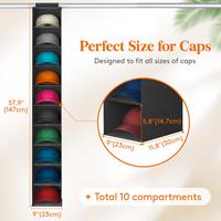 Rod Hanger – 10 Compartments – Black