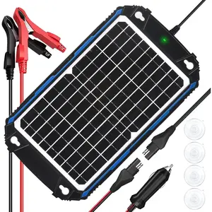 12W 12V Solar  Charger & Maintainer Pro, Built-in UltraSmart MPPT Charge Controller, 12 Volt Solar Panel Trickle  Kits for  Automotive Boat Marine RV Trailer