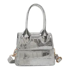 Trendy Exquisite Mini Crossbody Bag for Women, Minimalist Casual Leather Satchel with Top Handle, Cute Designer Shoulder Purse with Adjustable Strap for Daily Use