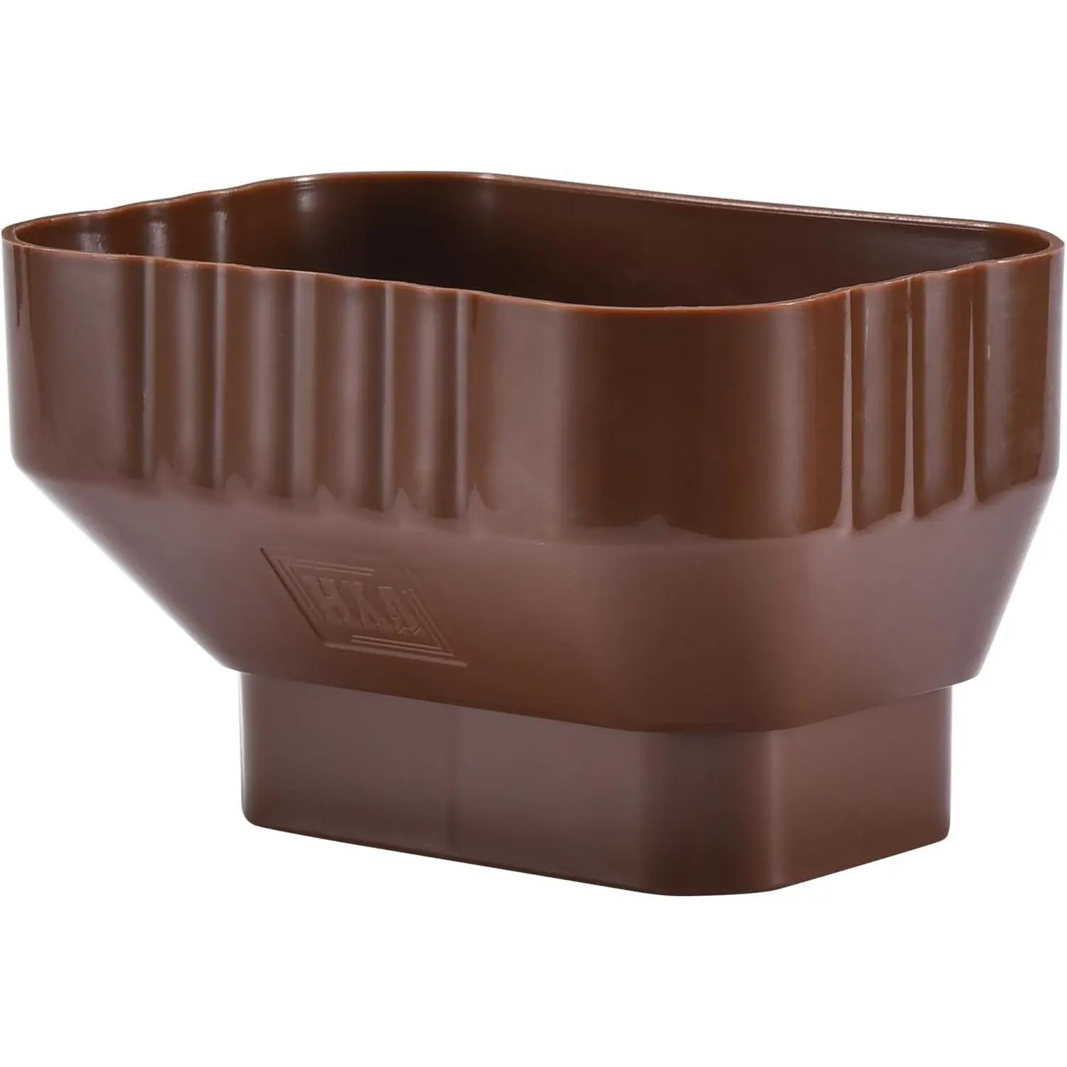 3x4 to 2x3 Gutter Downspout, Downspout to Downspout Adapter Brown