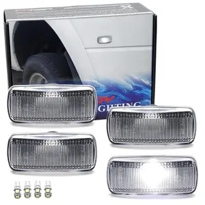 iJDMTOY Clear Lens All Xenon White LED Trunk Bed Marker Lights Set For Dodge 2010-18 RAM 2500HD 3500HD Dually Truck Double Wheel Side Fenders, Powered by Total 20 LED