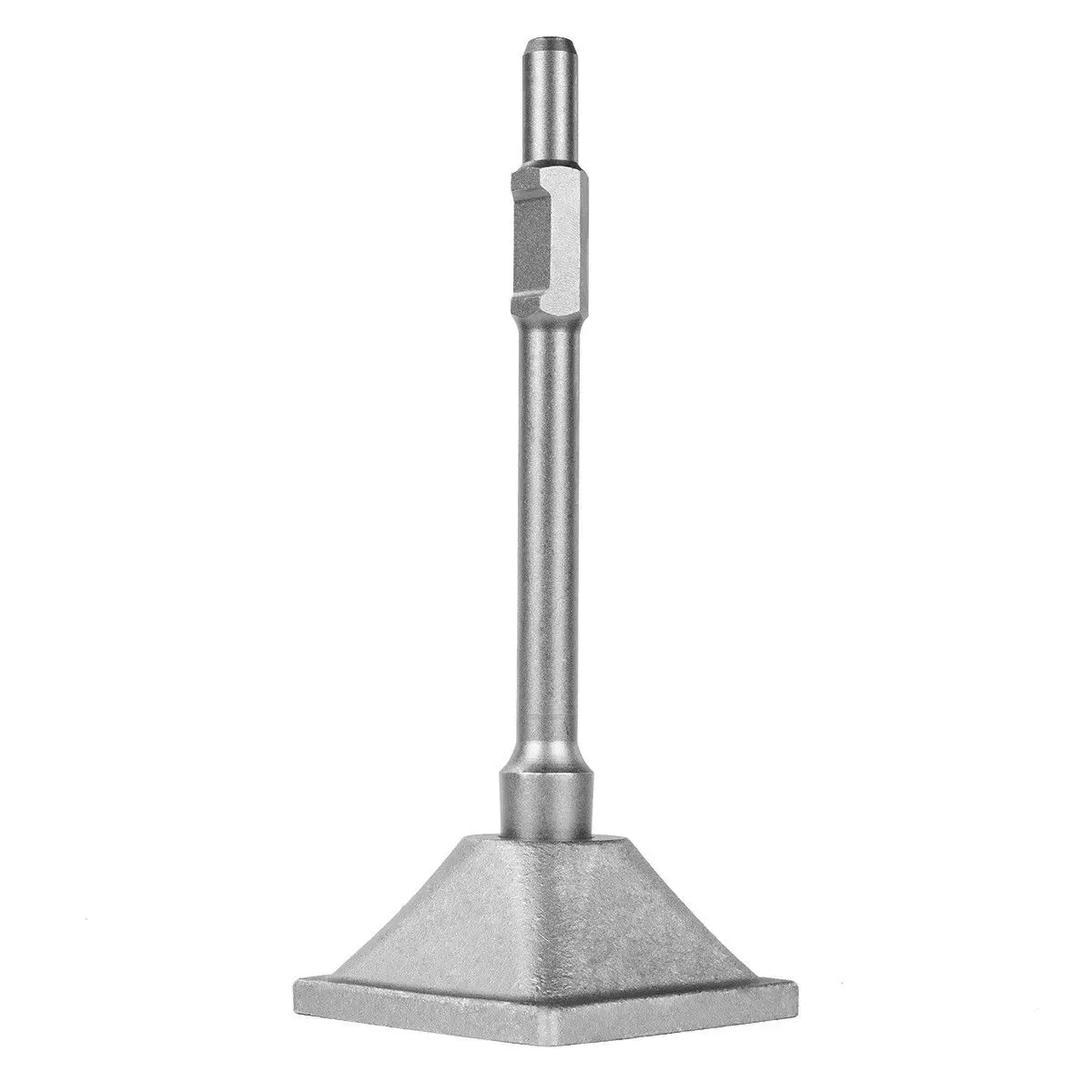 XtremepowerUS Steel Compaction Tamper Plate Drill Attachment - 6x6 in, 17 in, for 1-1/8 in Hex Shank Demolition Concrete Bits, Construction Tools, Lawn Leveling Power Hardware Accessory