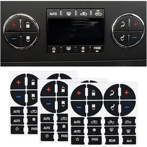 AC Dash Button Repair Decal Stickers, Repair for Ruined Faded A/C Control Buttons Car Fixing Decal Replacement Compatible with Chevy, 07-14 GM Vehicles - Car Truck SUV Accessories