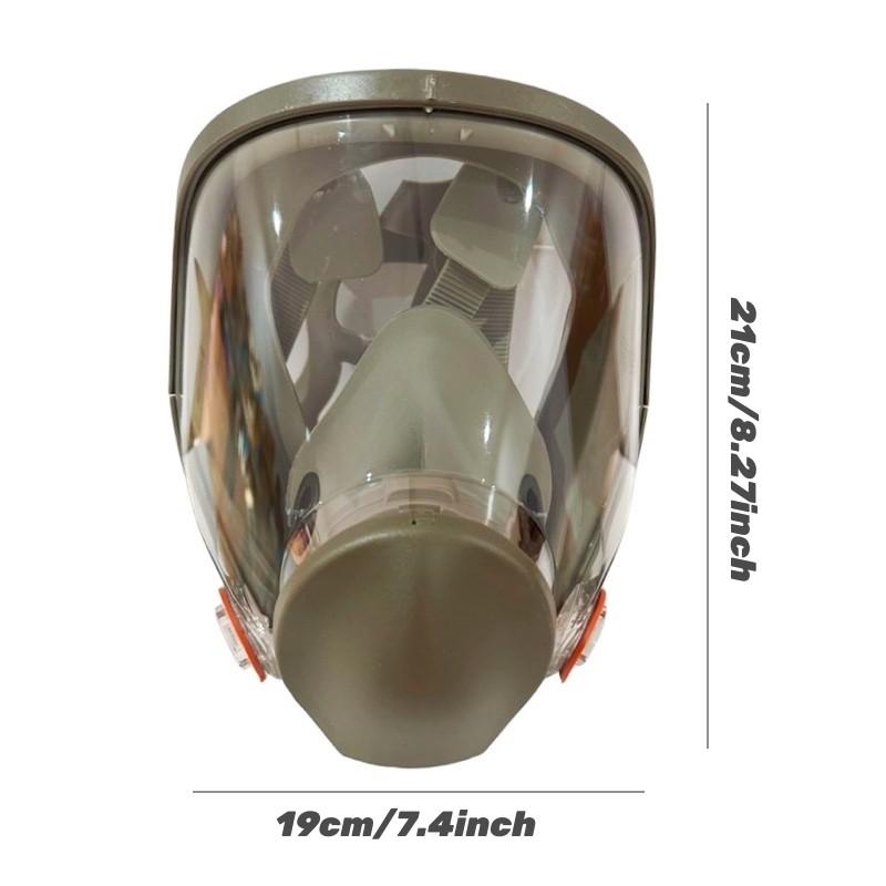 Reusable Full Face Mask with Filter Box, 17-in-1 Anti-Gas and Dust-Resistant Anti-Fog Full Face Mask Set for Painting, Woodworking, Construction, Grinding, Spraying and Chemicals